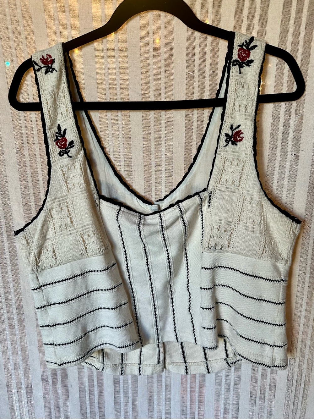 Free People Embroidered Rose Knit Tank - Picture 4 of 10